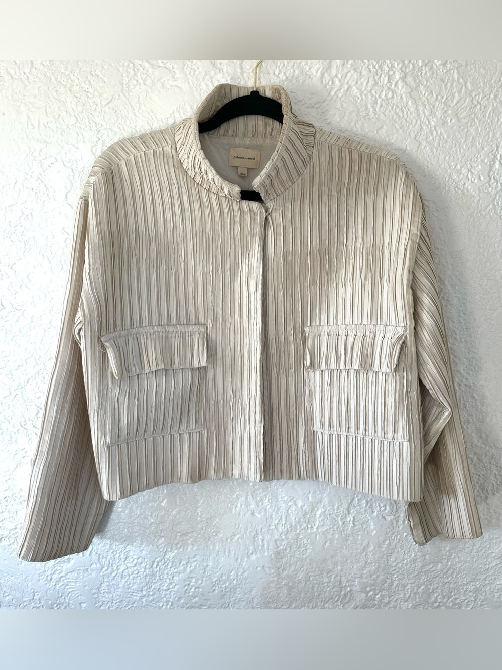 Paloma Wool off-white/ivory pleated jacket